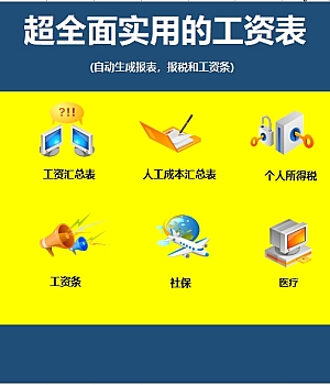 超全面实用的工资表Excel模板