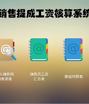销售提成工资核算系统(按金额提成)
