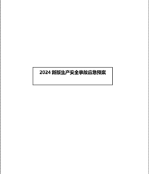 2024版工贸生产安全事故应急救援预案大全丨208页