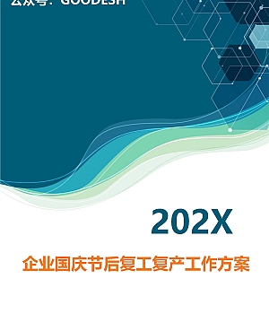 企业国庆节后复工复产工作方案(63页)