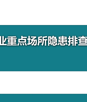2.三个一之企业重点场所隐患排查要点