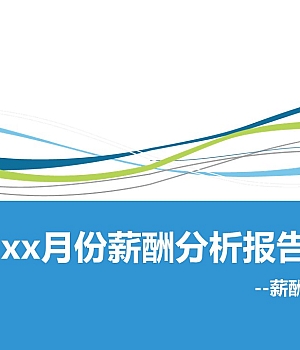 XX月薪酬分析报告