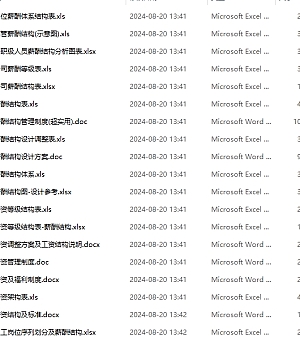 薪酬结构体系19个文件