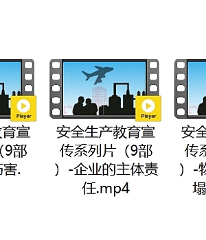 安全生产教育宣传系列片(9部 )