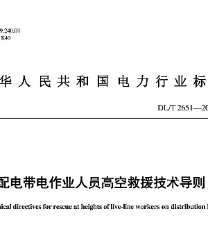 DL_T2651-2023配电带电作业人员高空救援技术导则