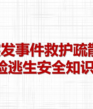 241219-突发事件救护疏散及避险逃生安全知识培训55页