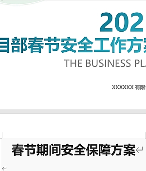 2025项目部春节安全生产保障方案26页