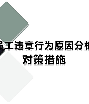 250226-员工违章行为原因分析及对策措施讲解64页