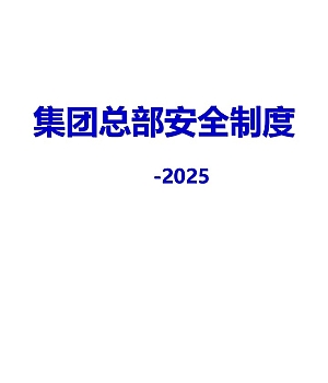 2025集团公司安全指导手册安全制度45页