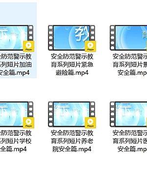 安全防范警示教育系列短片10篇