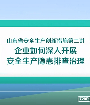 视频课:企业如何深入开展安全生产隐患排查治理