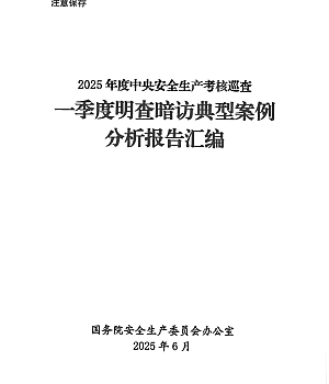2025年度中央安全生产考核巡查一季度明查暗访典型案例分析报告汇编