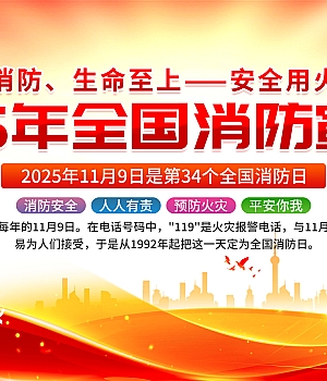 2025年消防月海报10套!